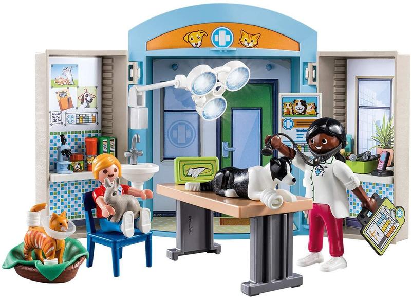 PLAYMOBIL Play Box Clinica Veterinaria - 70309 - Sunny